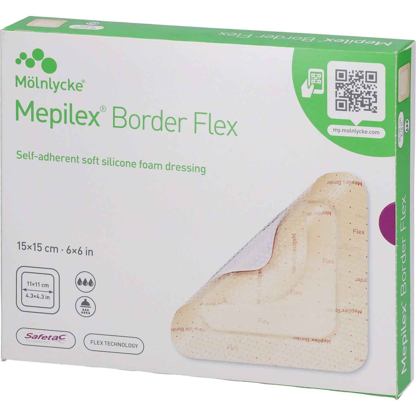 MEPILEX Border Flex Schaumverb.haft.15x15 cm 10 St