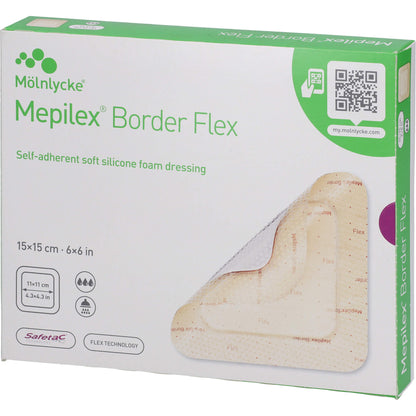 MEPILEX Border Flex Schaumverb.haft.15x15 cm 10 St