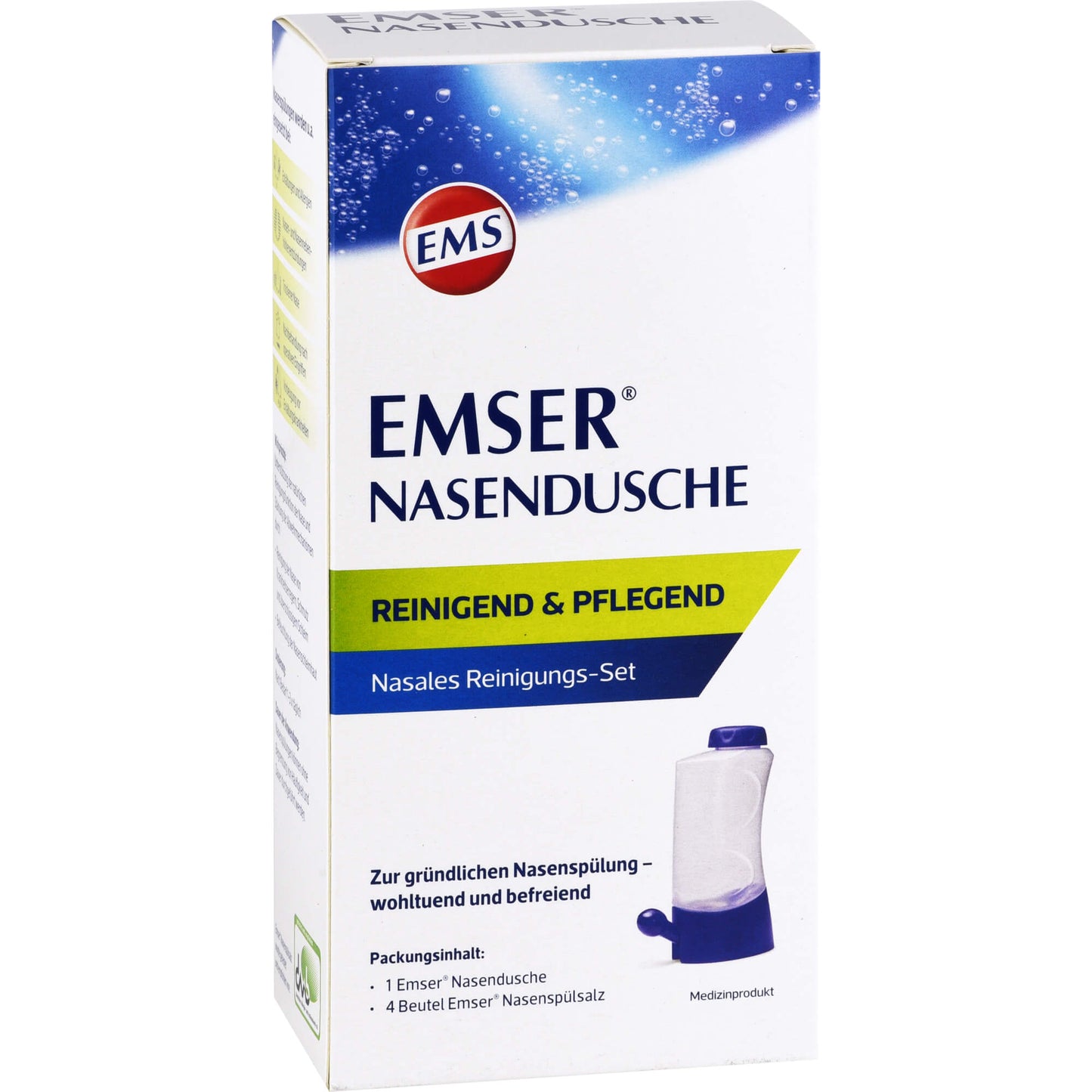 EMSER Nasendusche mit 4 Btl.Nasenspülsalz 1 St