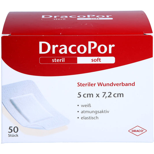 DRACOPOR Wundverband 5x7,2 cm steril 50 St
