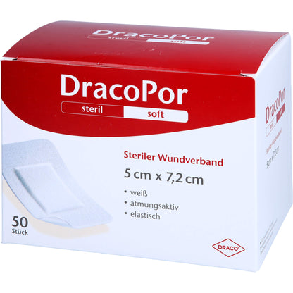 DRACOPOR Wundverband 5x7,2 cm steril 50 St