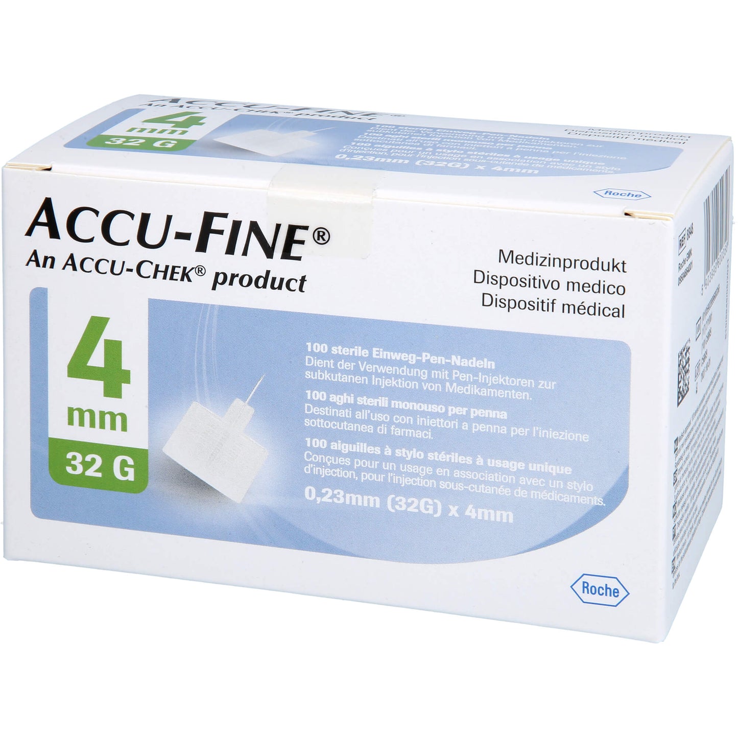 ACCU FINE sterile Nadeln f.Insulinpens 4 mm 32 G 100 St