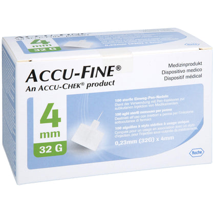 ACCU FINE sterile Nadeln f.Insulinpens 4 mm 32 G 100 St