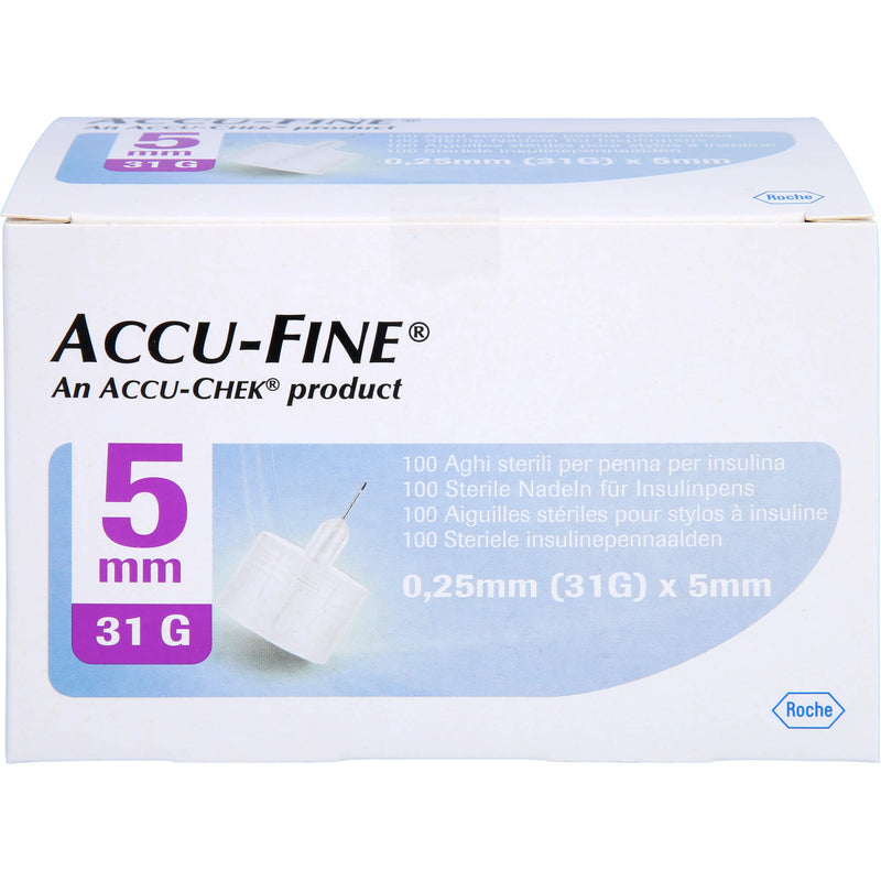 ACCU FINE PEN NADELN 5MM 100 St