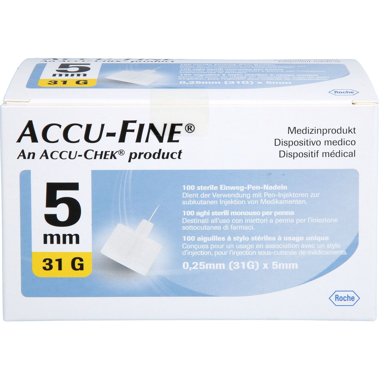 ACCU FINE sterile Nadeln f.Insulinpens 5 mm 31 G 100 St