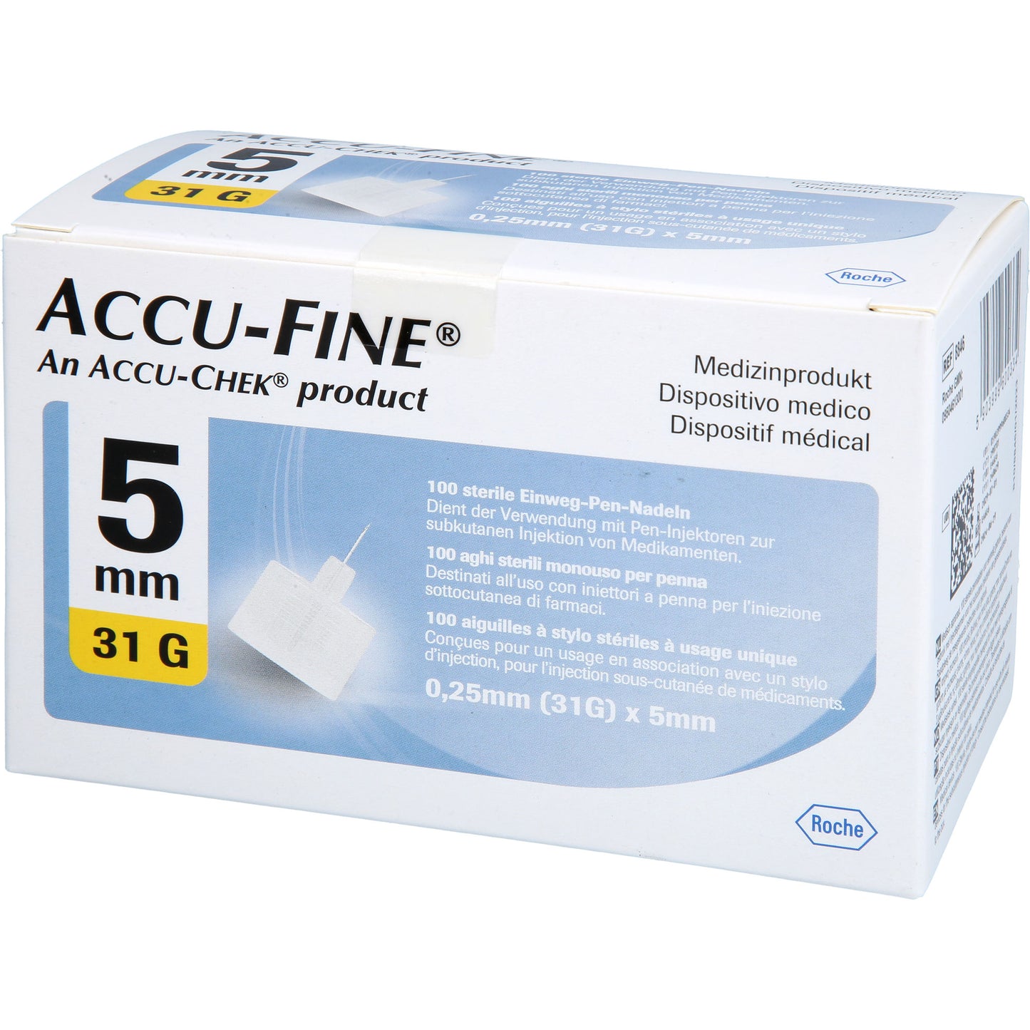 ACCU FINE sterile Nadeln f.Insulinpens 5 mm 31 G 100 St