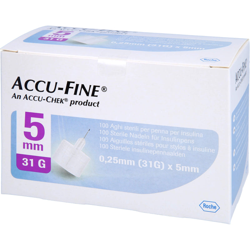 ACCU FINE PEN NADELN 5MM 100 St