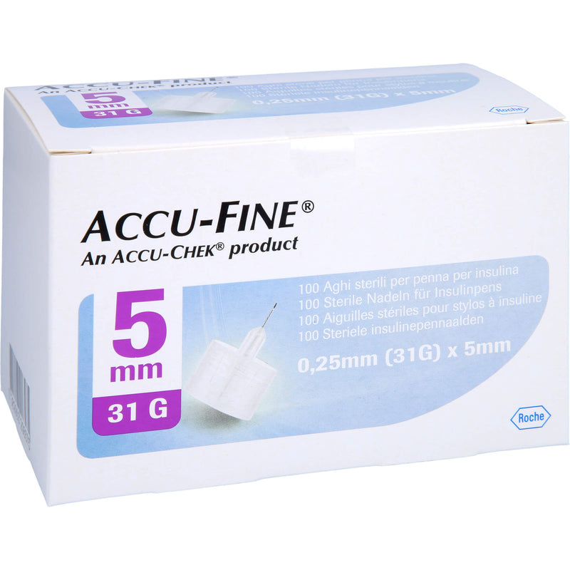 ACCU FINE PEN NADELN 5MM 100 St