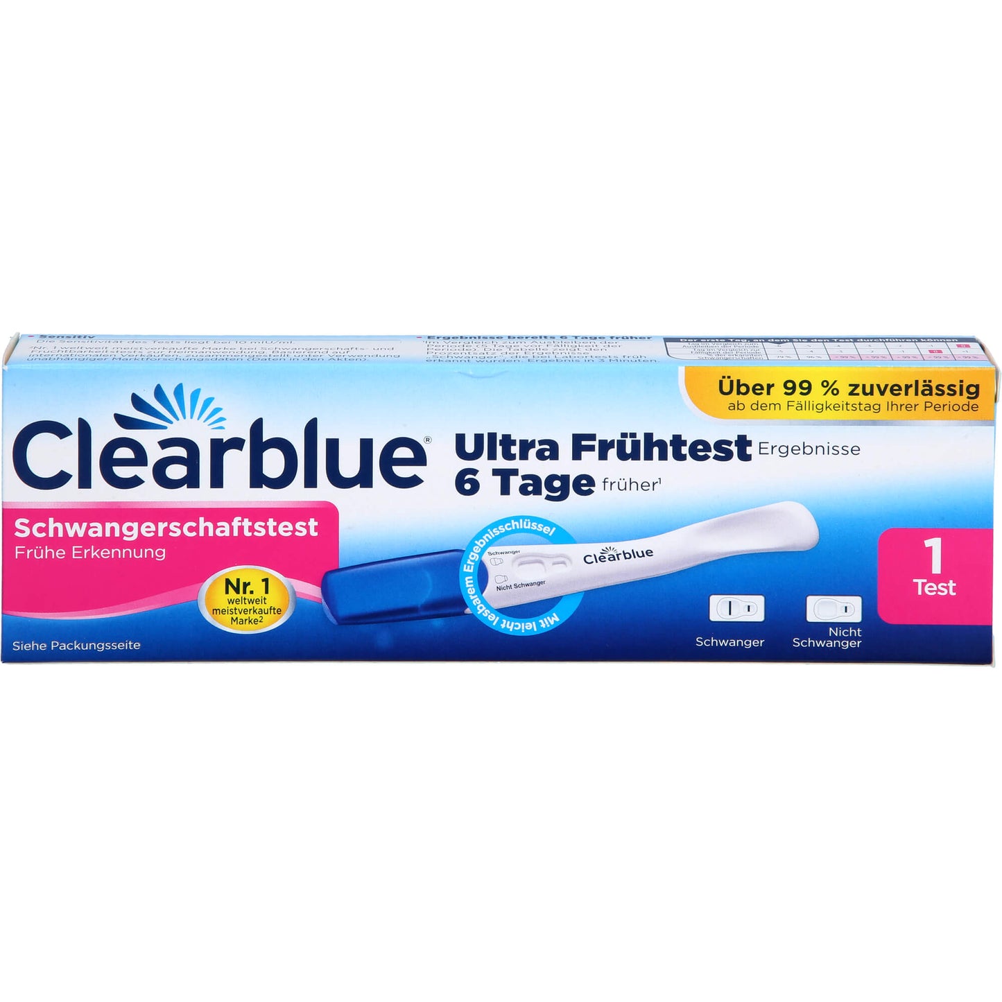 CLEARBLUE Schwangerschaftstest frühe Erkennung 1 St