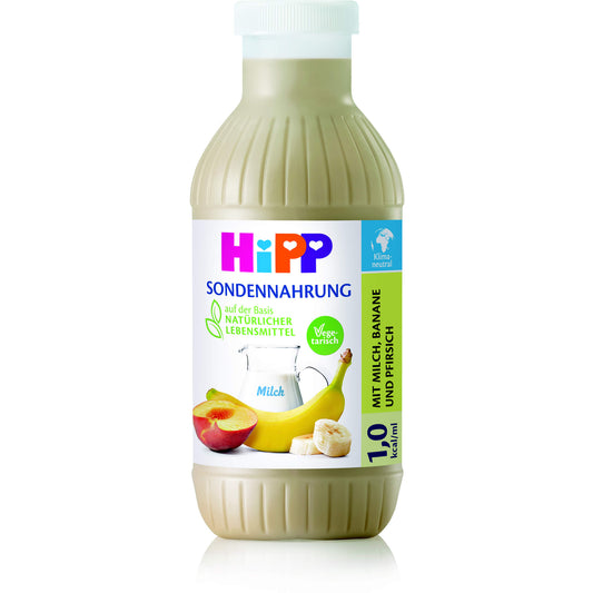 HIPP Sondennahrung Milch Banane & Pfirsich KS.Fl. 12X500 ml