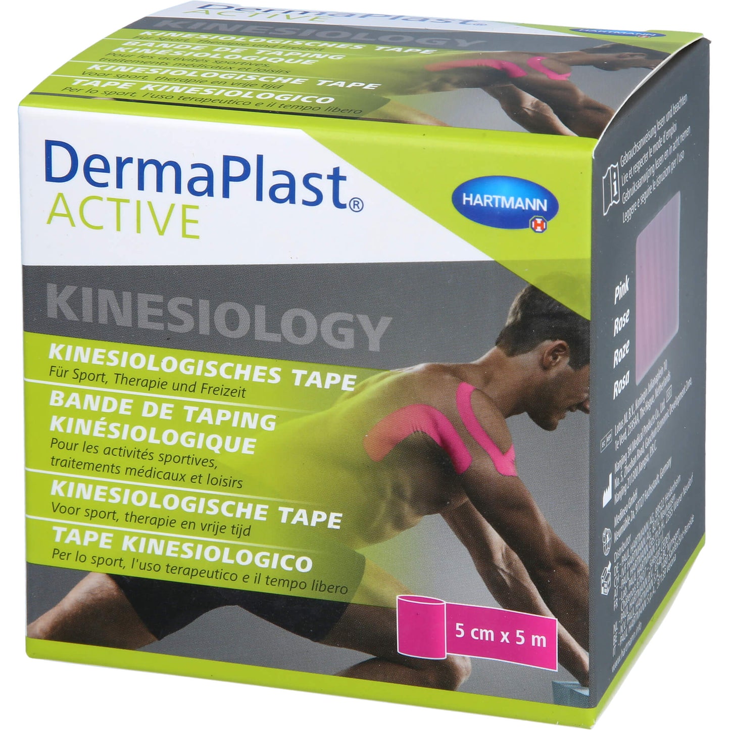 DERMAPLAST Active Kinesiology Tape 5 cmx5 m pink 1 St