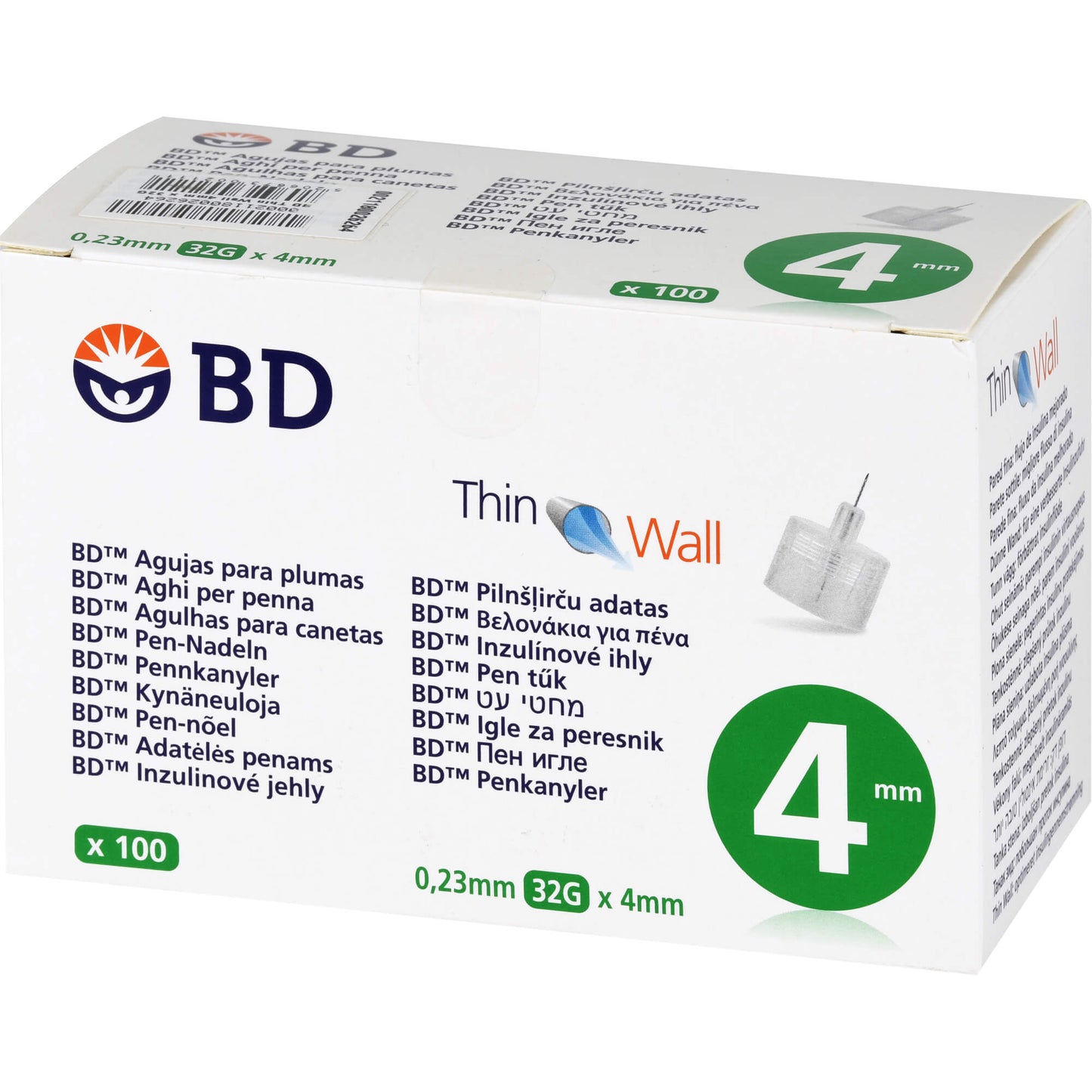 BD THIN Wall Pen-Nadeln 0,23 32 Gx4 mm 100 St