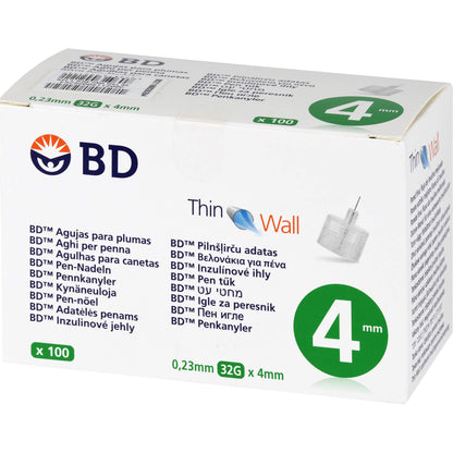 BD THIN Wall Pen-Nadeln 0,23 32 Gx4 mm 100 St
