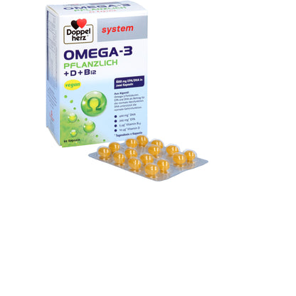 DOPPELHERZ Omega-3 pflanzlich system Kapseln 60 St
