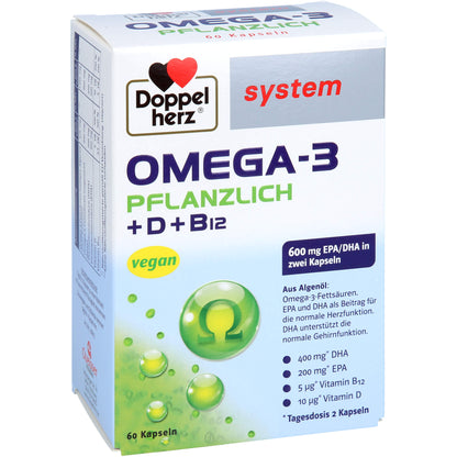 DOPPELHERZ Omega-3 pflanzlich system Kapseln 60 St