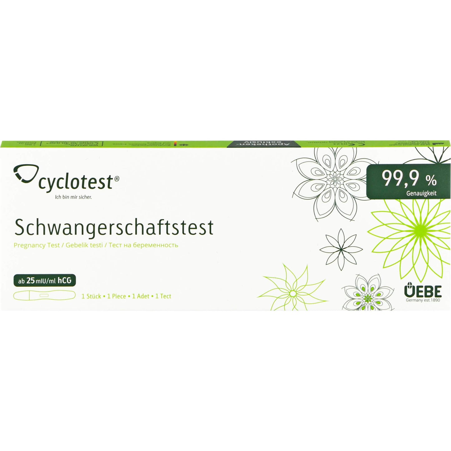 CYCLOTEST Schwangerschaftstest 25 mlU/ml Urin 1 St