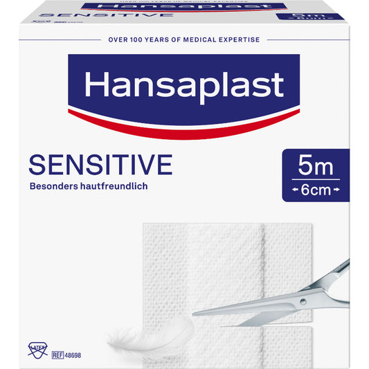 HANSAPLAST Sensitive Pflaster 6 cmx5 m Rolle 1 St