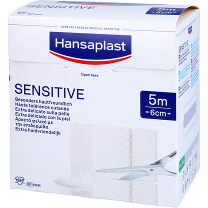 HANSAPLAST Sensitive Pflaster 6 cmx5 m Rolle 1 St