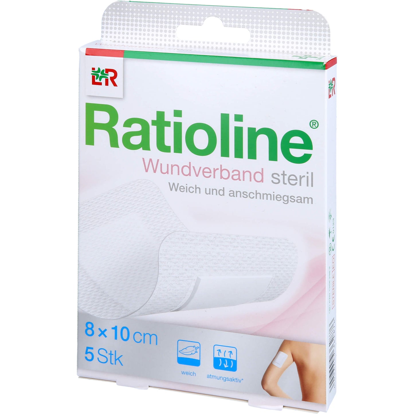 RATIOLINE Wundverband 10x8 cm steril 5 St