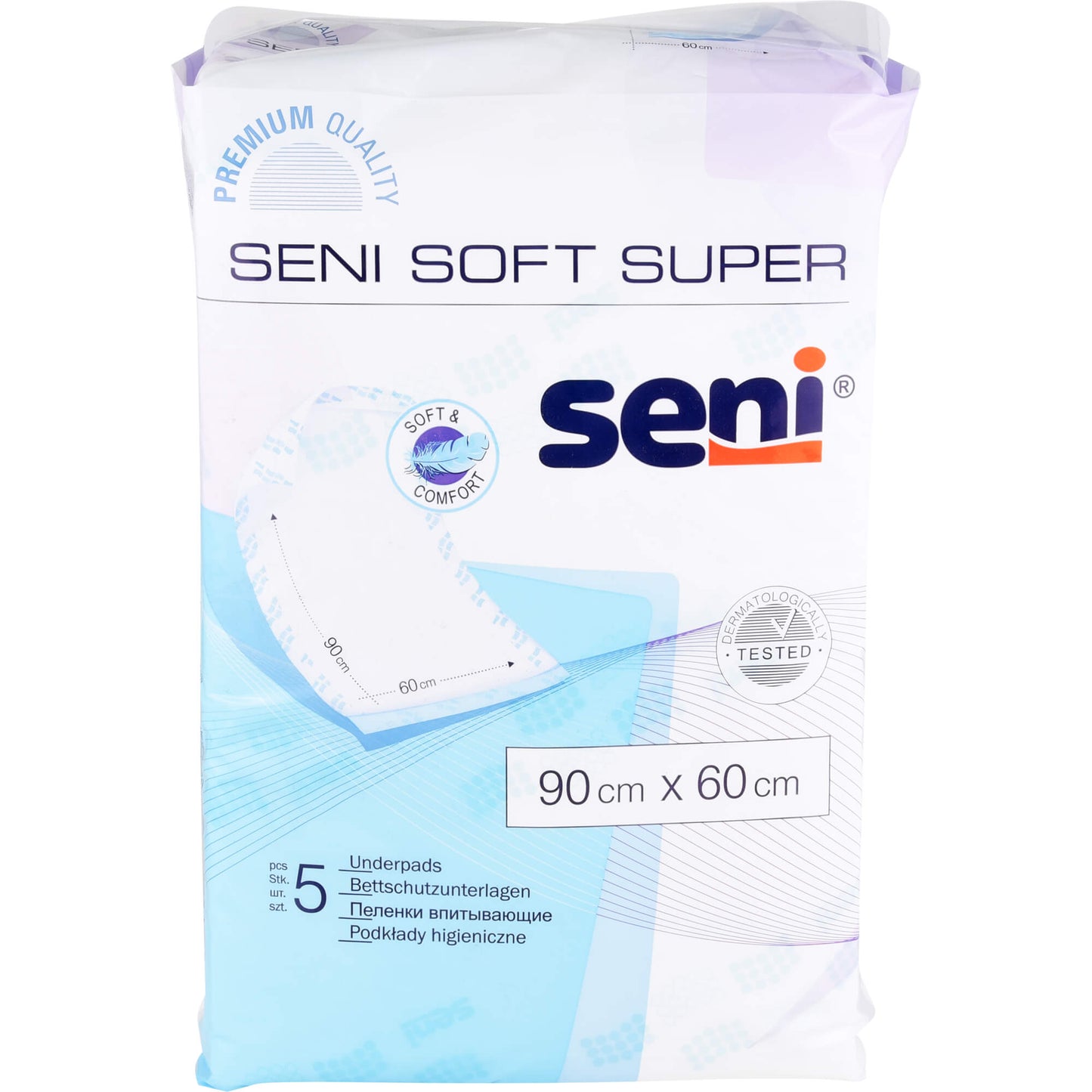 SENI Soft Super Bettschutzunterlage 60x90 cm 5 St