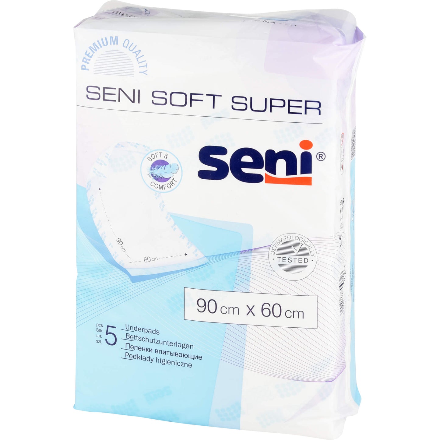 SENI Soft Super Bettschutzunterlage 60x90 cm 5 St