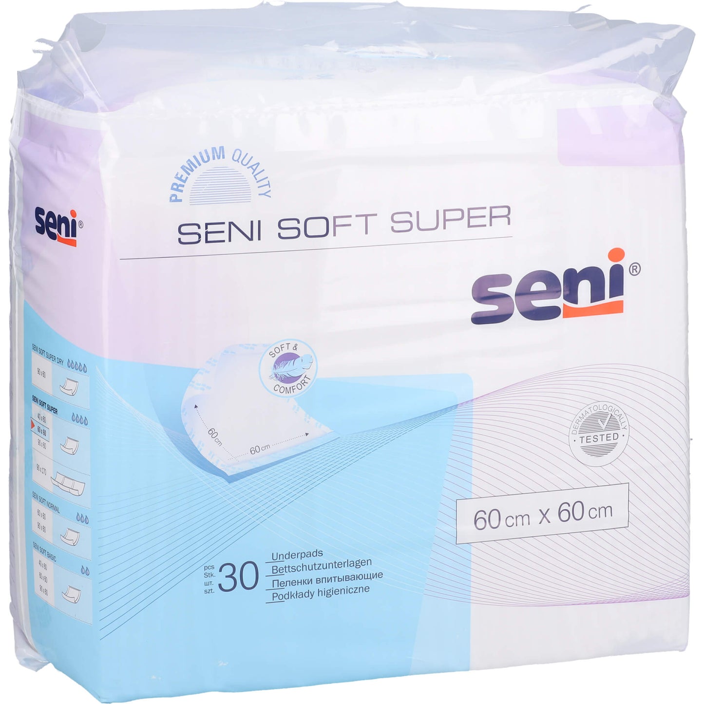 SENI Soft Super Bettschutzunterlage 60x60 cm 30 St