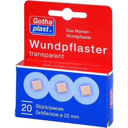 GOTHAPLAST Wundpflaster 2,2 cm transparent 20 St