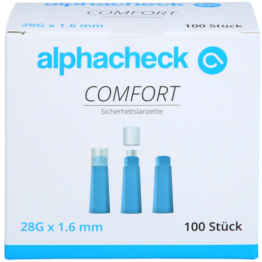 ALPHACHECK comfort Sicherheitslanzett.28 Gx1,6 mm 100 St