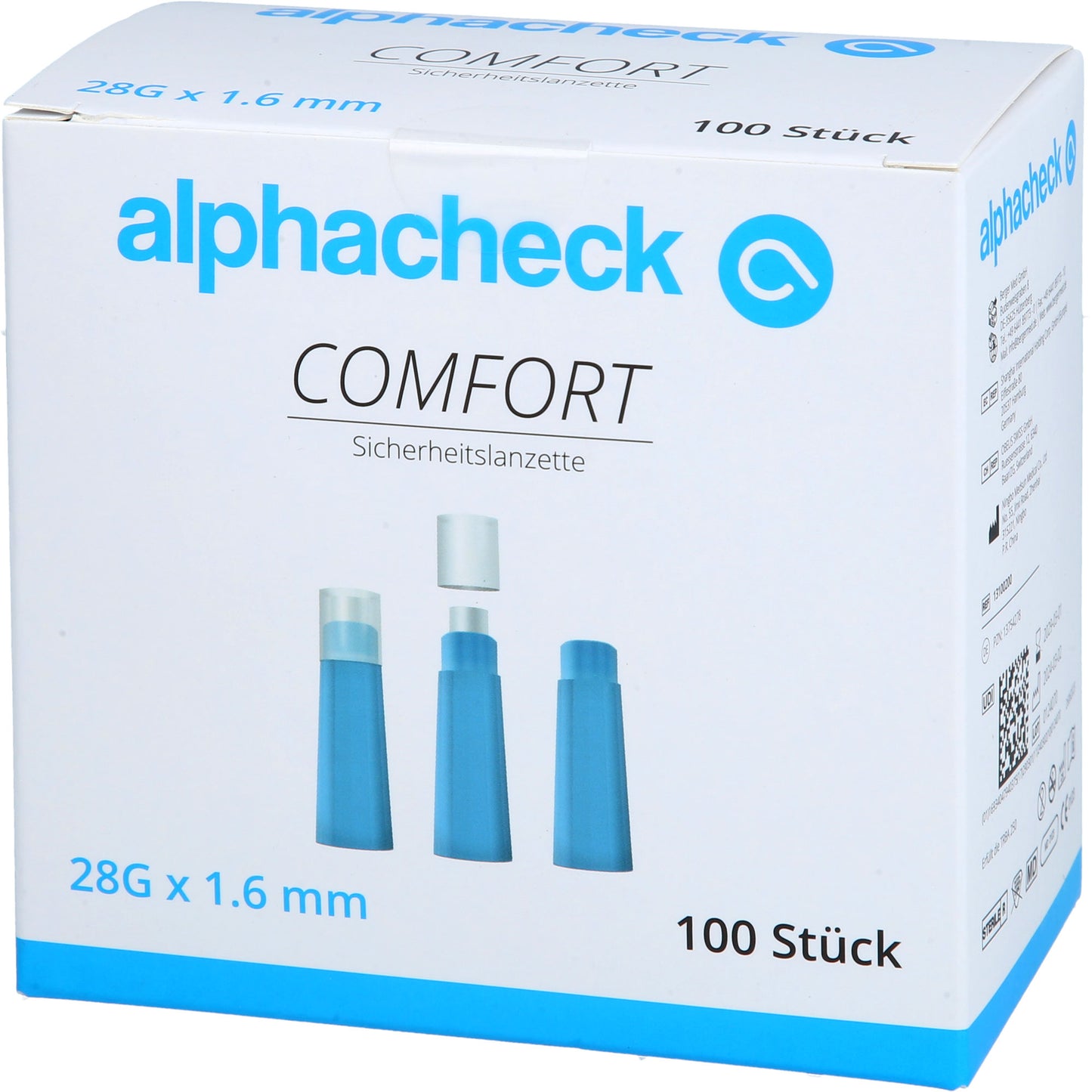 ALPHACHECK comfort Sicherheitslanzett.28 Gx1,6 mm 100 St