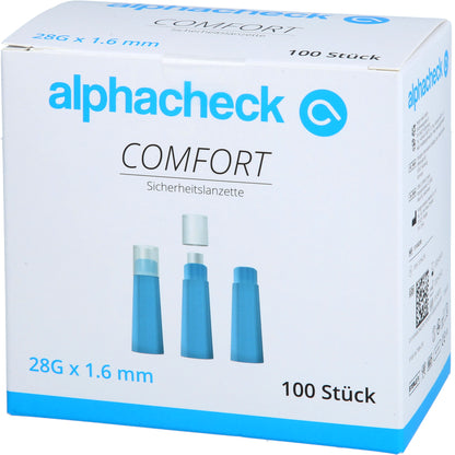 ALPHACHECK comfort Sicherheitslanzett.28 Gx1,6 mm 100 St