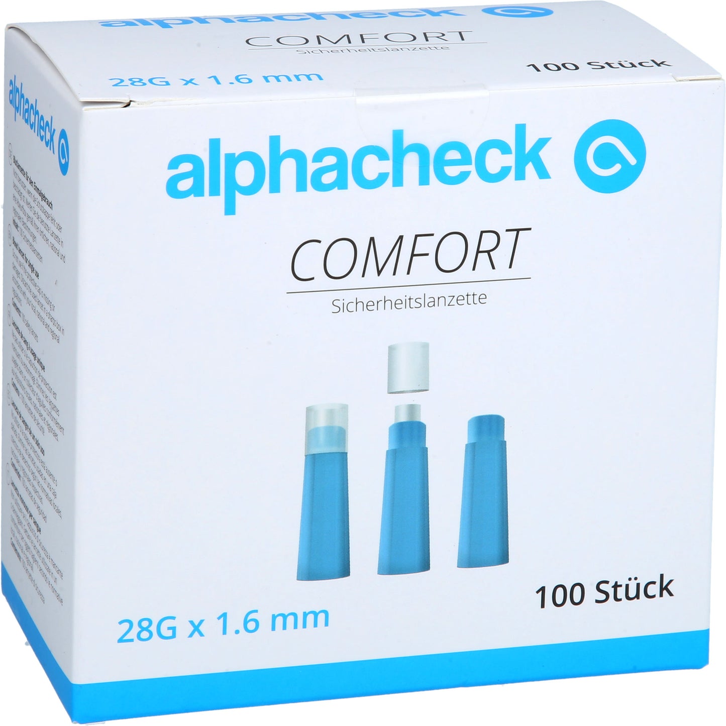ALPHACHECK comfort Sicherheitslanzett.28 Gx1,6 mm 100 St