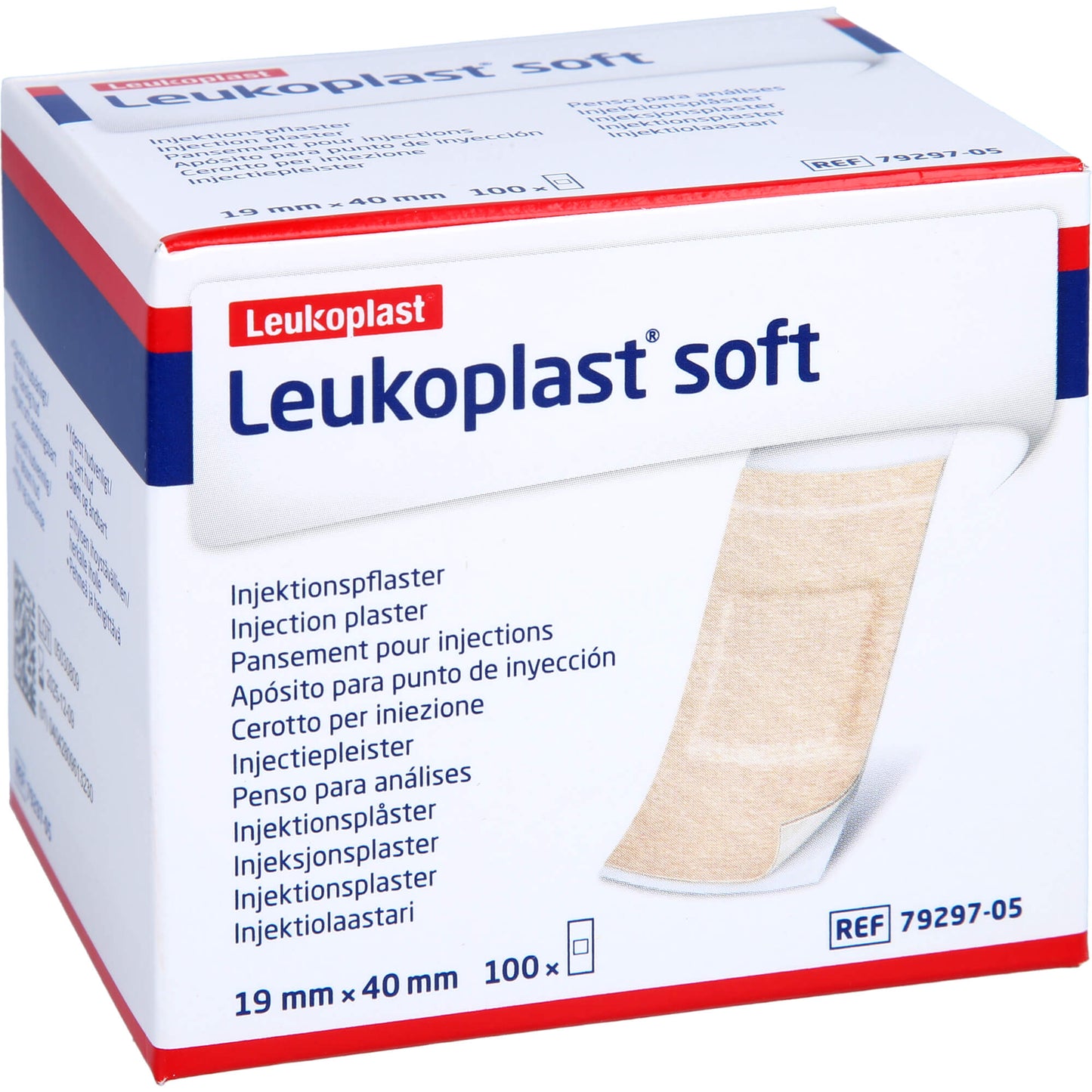 LEUKOPLAST soft Injektionspflaster Strips 19x40 mm 100 St