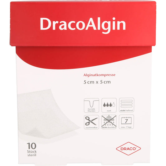 DRACOALGIN 5x5 cm Alginatkompresse 10 St