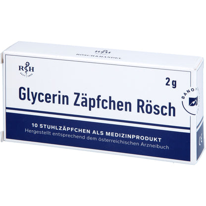 GLYCERIN ZÄPFCHEN Rösch 2 g gegen Verstopfung 10 St