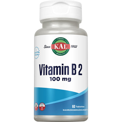 VITAMIN B2 RIBOFLAVIN 100 mg KAL Tabletten 60 St
