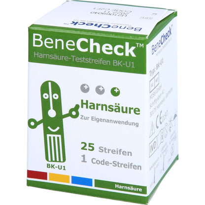 BENECHECK Harnsäure-Teststreifen BK-U1 1X25 St