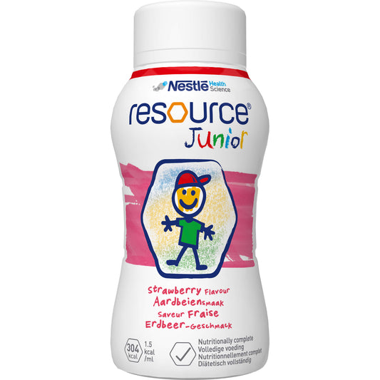 RESOURCE Junior Erdbeer-Geschmack flüssig 4X200 ml