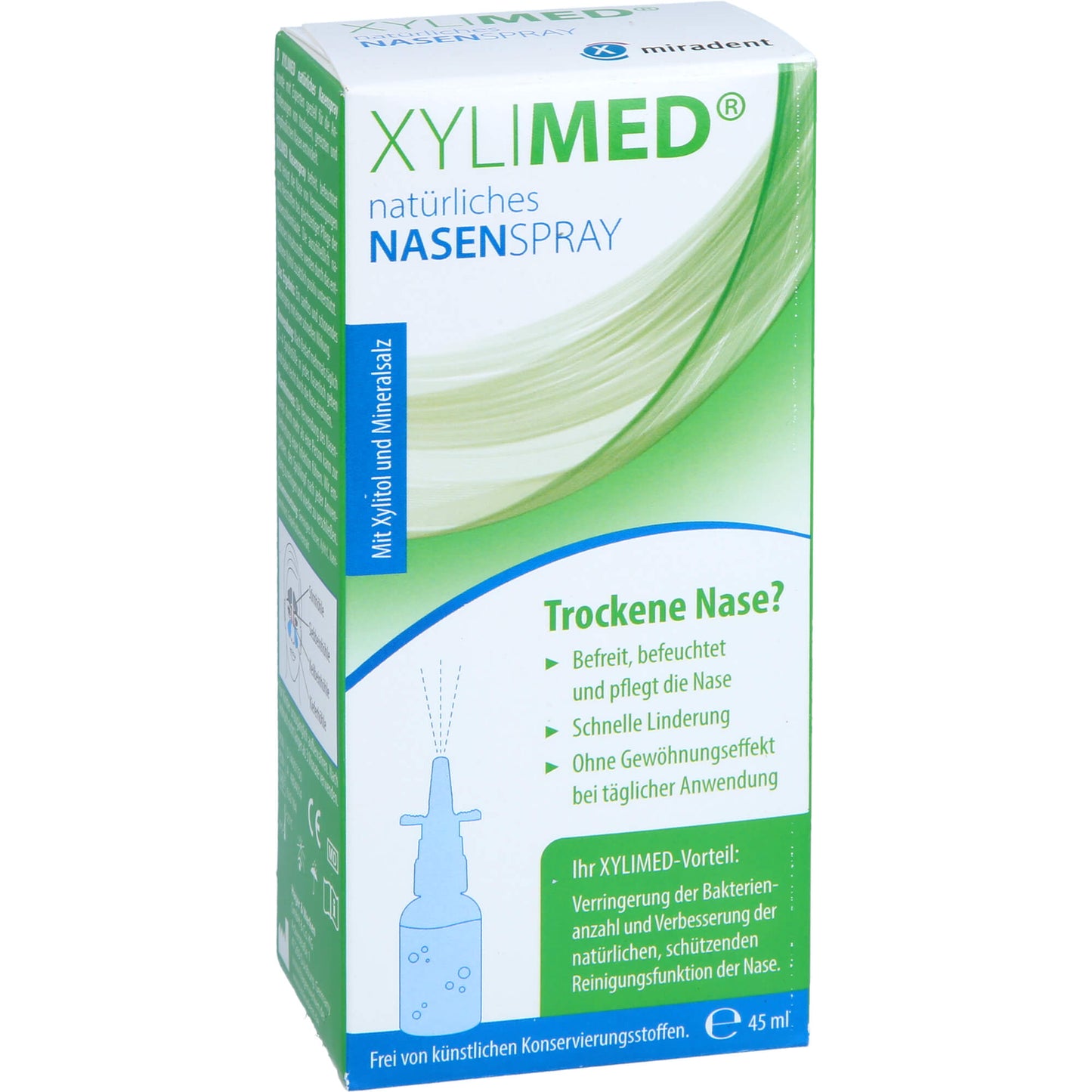 MIRADENT Xylimed natürliches Nasenspray 45 ml