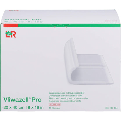 VLIWAZELL Pro superabsorb.Kompr.steril 20x40 cm 10 St