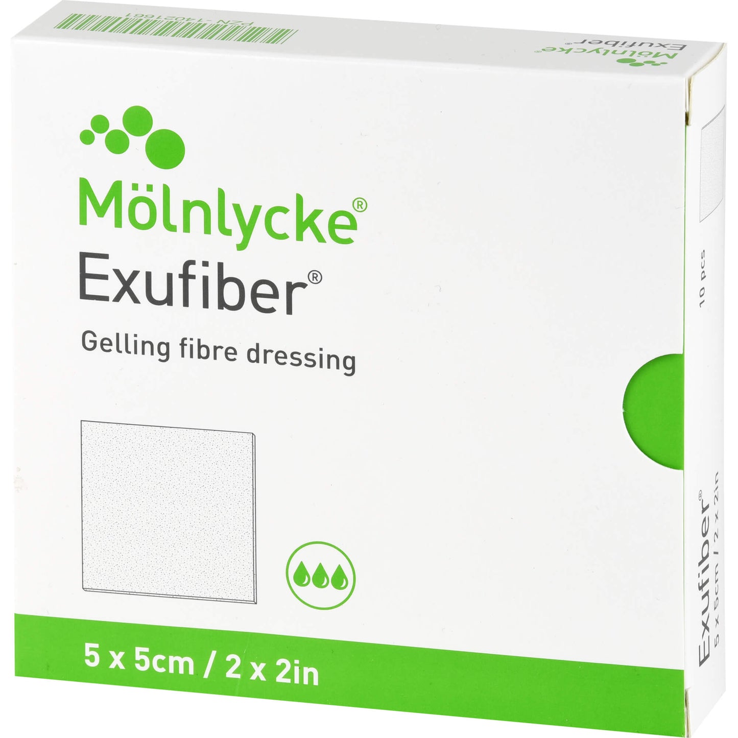 EXUFIBER 5x5 cm Gel-Faserverband 10 St