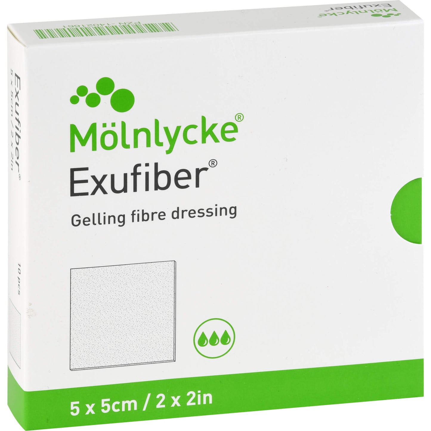 EXUFIBER 5x5 cm Gel-Faserverband 10 St