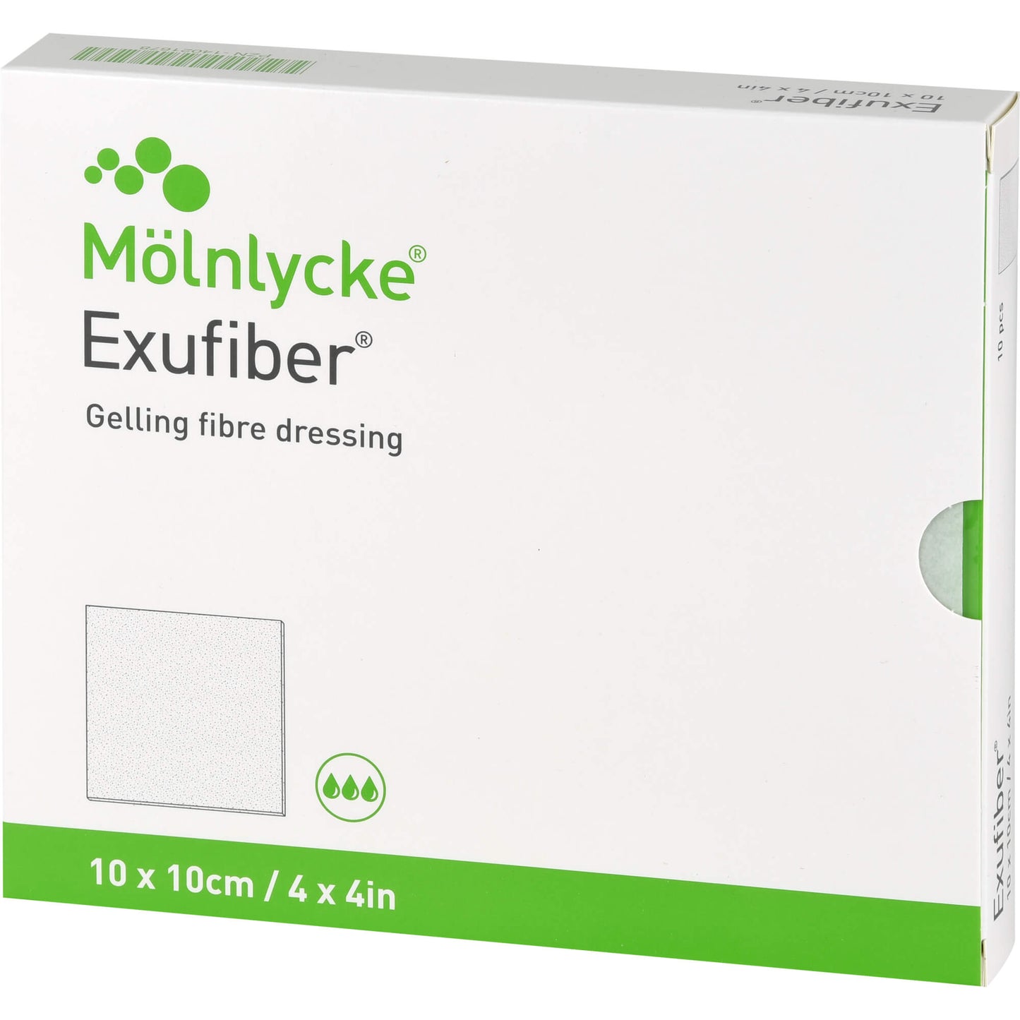 EXUFIBER 10x10 cm Gel-Faserverband 10 St
