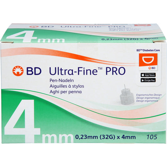 BD ULTRA-FINE PRO Pen-Nadeln 4 mm 32 G 0,23 mm 105 St