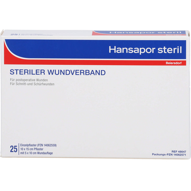 HANSAPOR STERIL 10X15CM 25 St