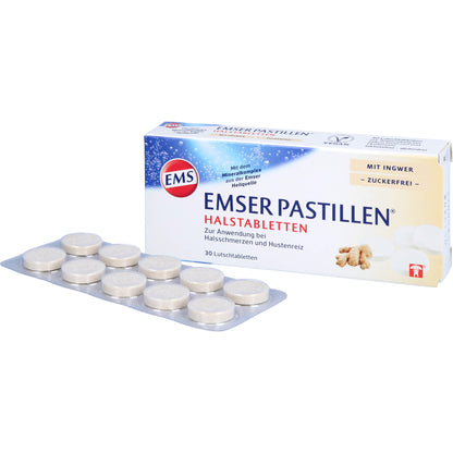 EMSER Pastillen Halstabletten m.Ingwer zuckerfrei 30 St