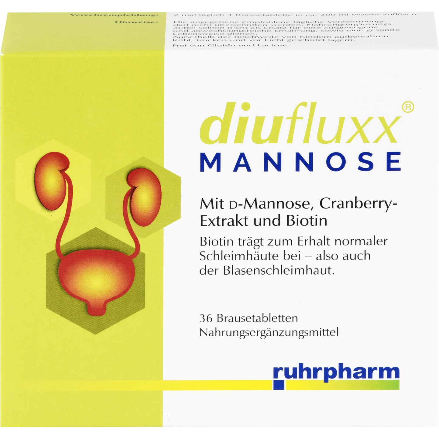 DIUFLUXX Mannose Brausetabletten 36 St