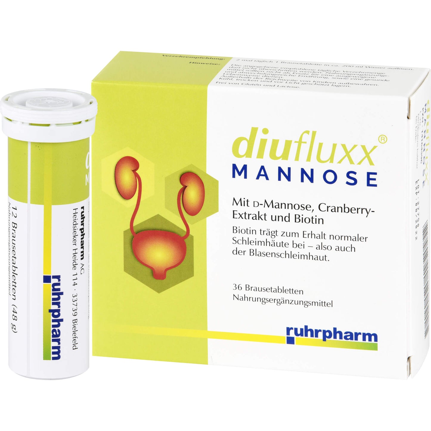 DIUFLUXX Mannose Brausetabletten 36 St
