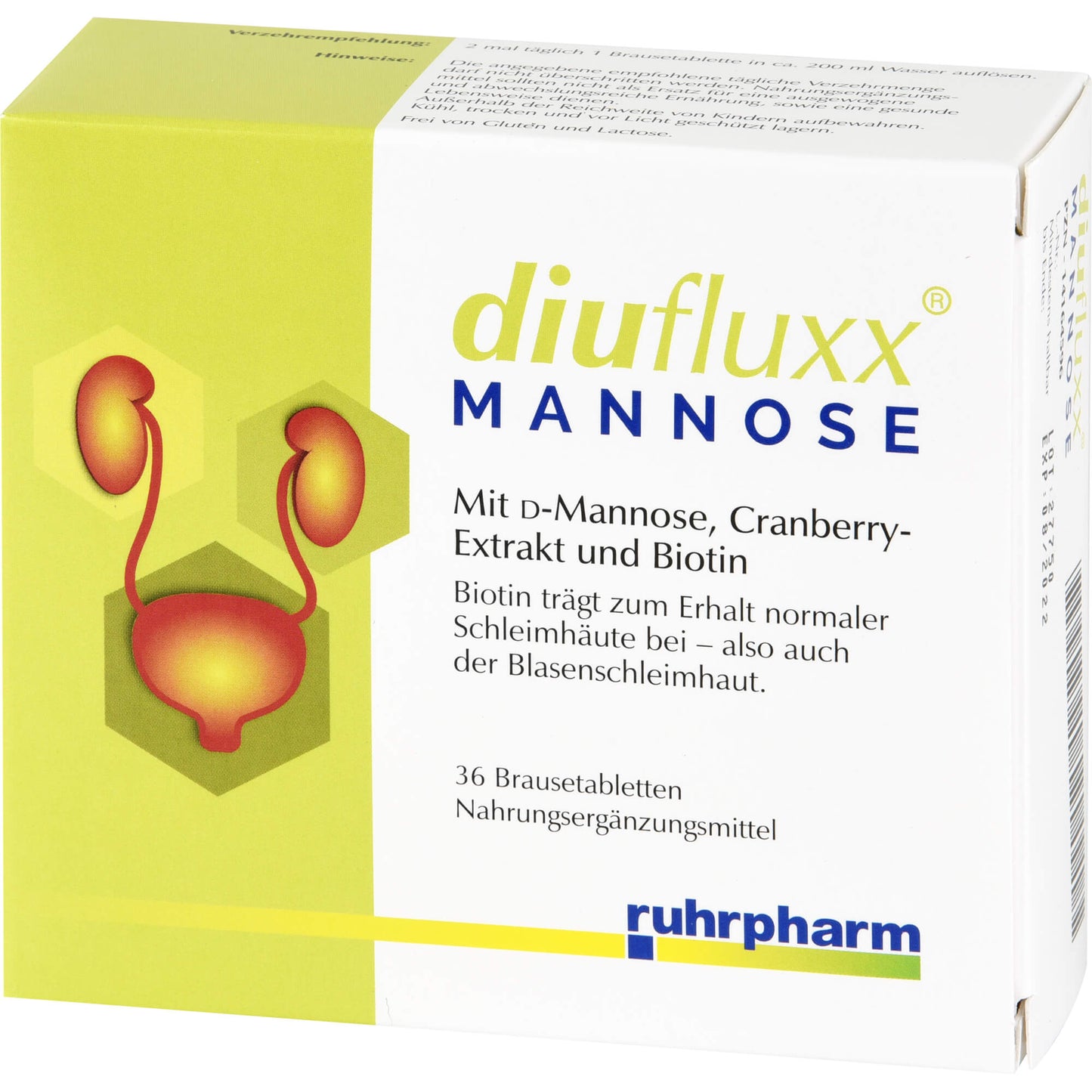 DIUFLUXX Mannose Brausetabletten 36 St