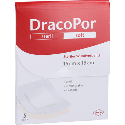 DRACOPOR Wundverband 15x15 cm steril 5 St