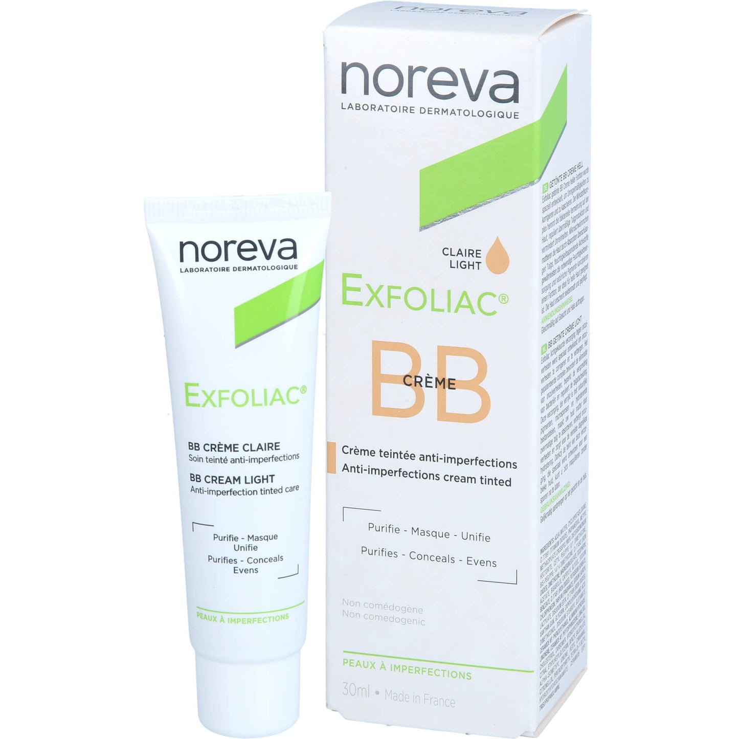 NOREVA Exfoliac getönte BB-Creme hell 30 ml